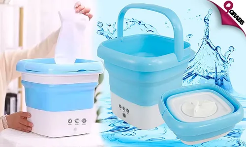 Electric Mini Foldable Washing Machine!